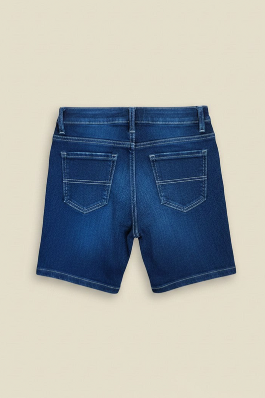 Picture of Ixample - Dark Blue Denim Short - Available at Raja Sahib