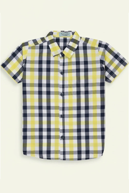 Ixample - Yellow & Black Check Shirt