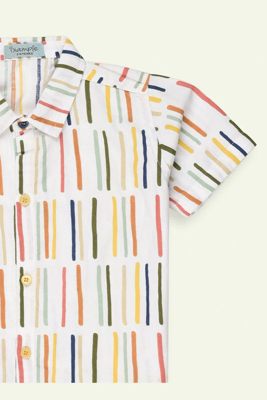 Picture of Ixample - Boys Cotton Printed Shirt - Available at Raja Sahib