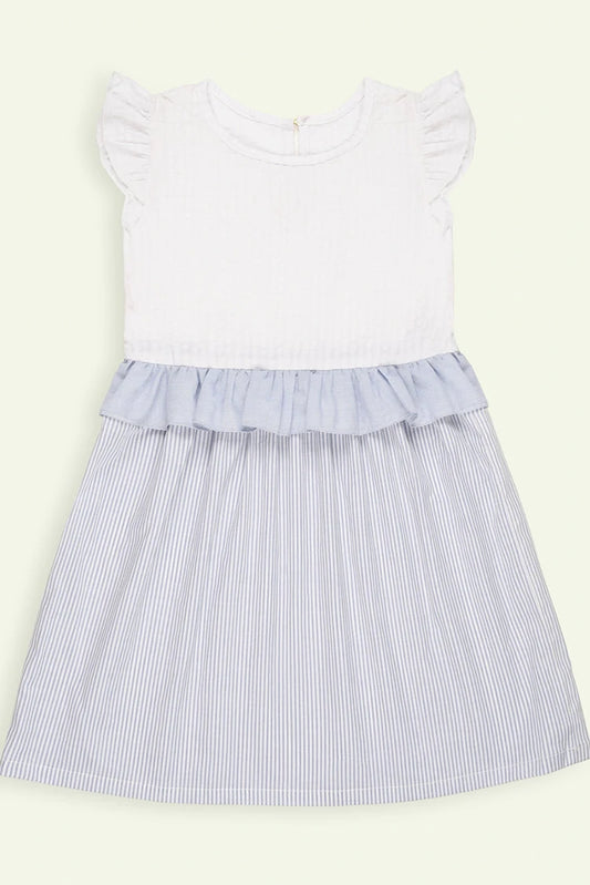 Ixample - Blue & White Striped Dress