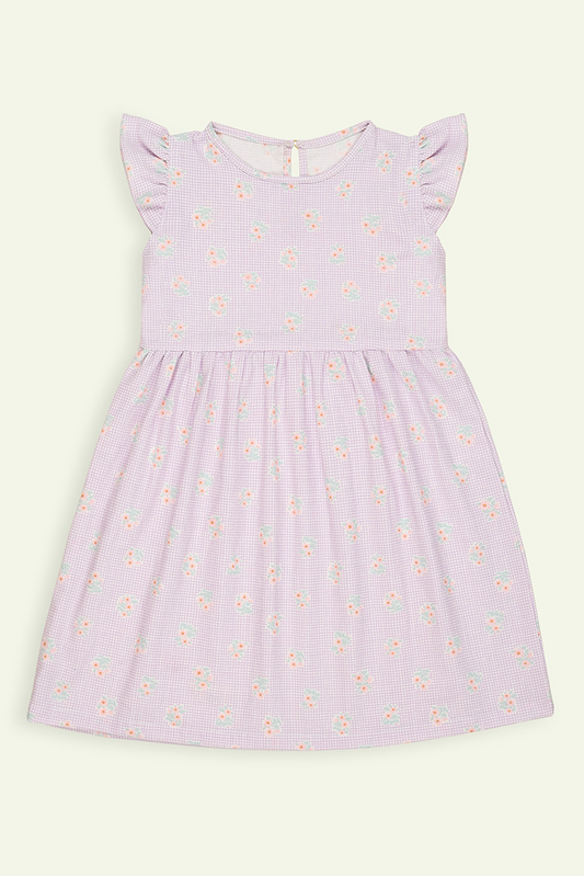 Ixample - Purple Floral Cotton Dress