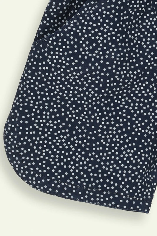 Ixample - Polka Dot Navy Twill Shorts