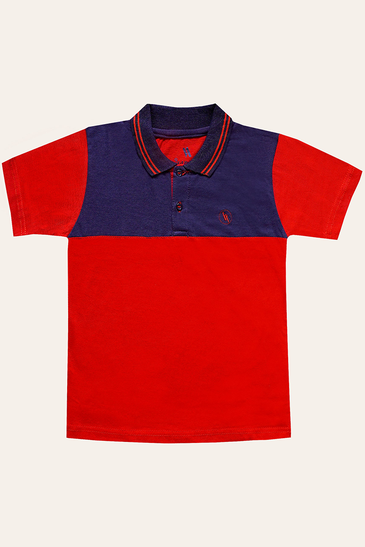 Picture of Ixample - Navy Red Fashion Polo - Available at Raja Sahib