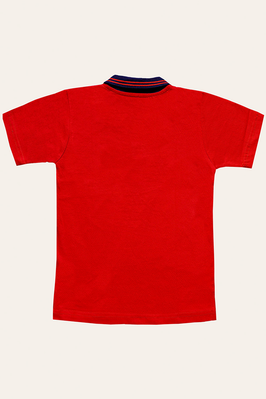 Ixample - Navy Red Fashion Polo