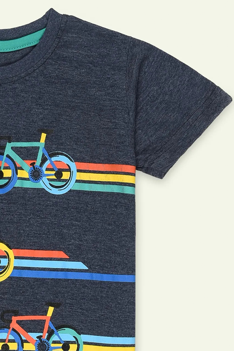 Picture of Ixample - Melange Grey Bicycle Tee - Available at Raja Sahib
