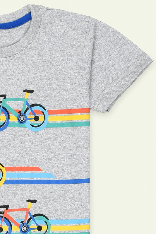 Ixample - Heather Grey Bicycle Graphic Tee