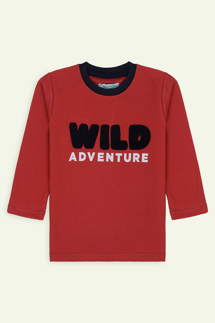 Picture of Ixample - Wild Chenille Embroidered French Terry Tshirt - Available at Raja Sahib