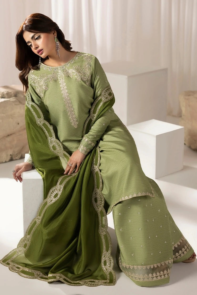 Picture of Jamnii - Silk Atelier - Mint Crush - Available at Raja Sahib