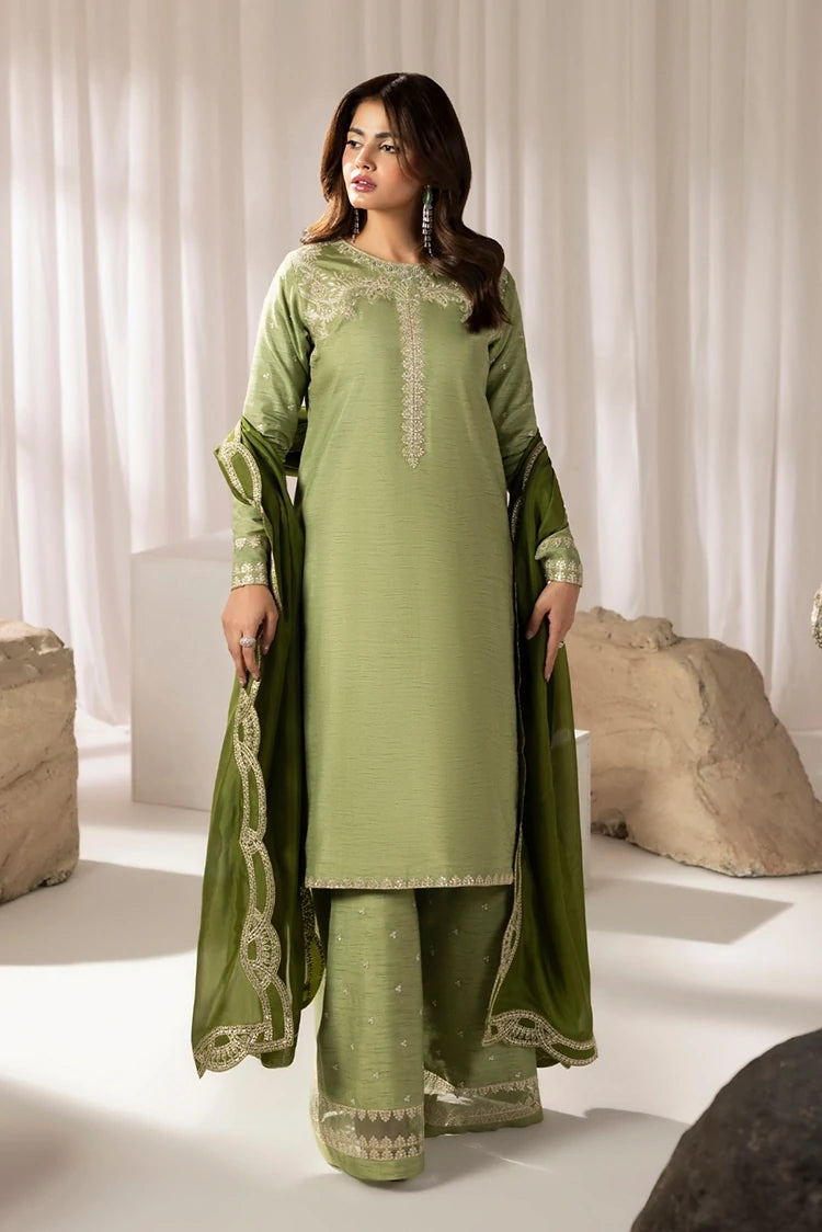 Picture of Jamnii - Silk Atelier - Mint Crush - Available at Raja Sahib