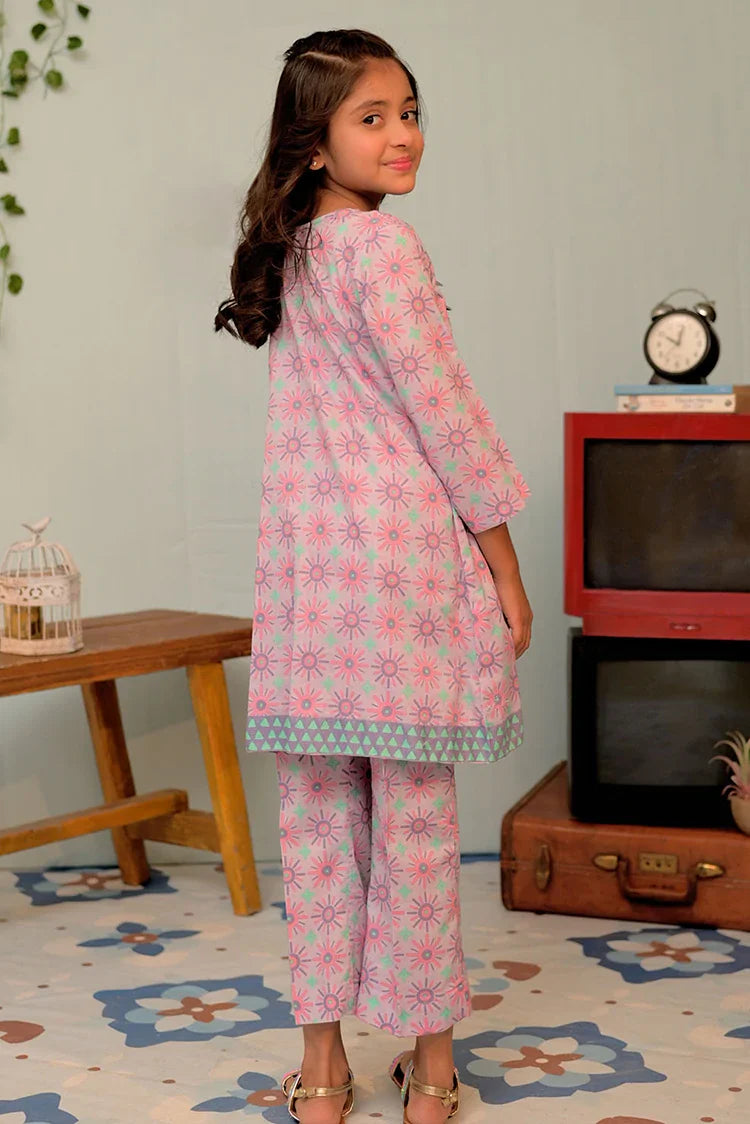 Picture of KAC-02809 | Purple & Multicolor | Casual 2 Piece Suit | Cotton Dobby Self - Available at Raja Sahib