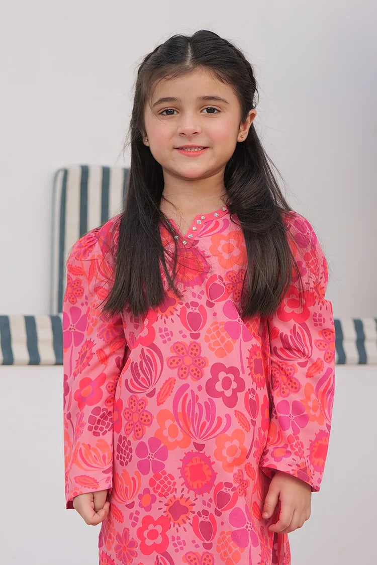 Picture of KAC-02987 | T.Pink & MultiColor | Casual 2 Piece Suit | Polyester Swiss Lawn - Available at Raja Sahib