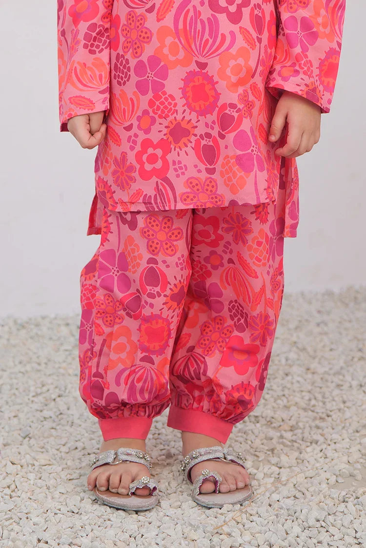 Picture of KAC-02987 | T.Pink & MultiColor | Casual 2 Piece Suit | Polyester Swiss Lawn - Available at Raja Sahib