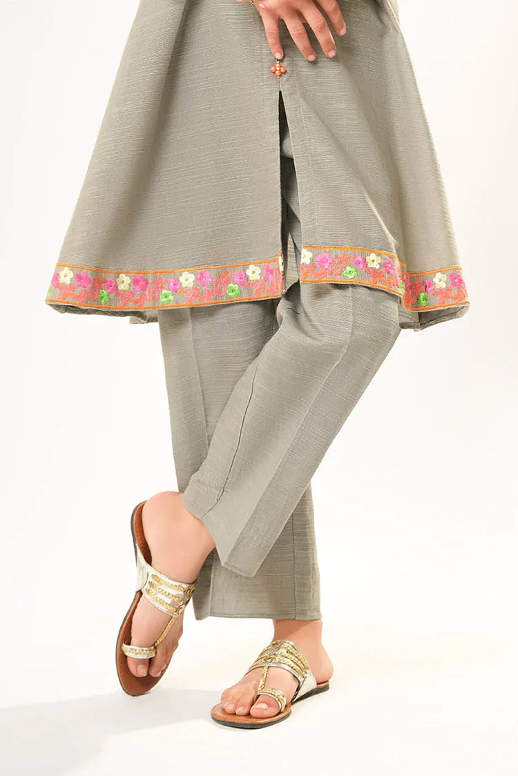 Picture of Kids winter clothes | Grey | Casual 2 Piece Suit | Cotton Khaddar Dyed | KAC-03181 - Available at Raja Sahib