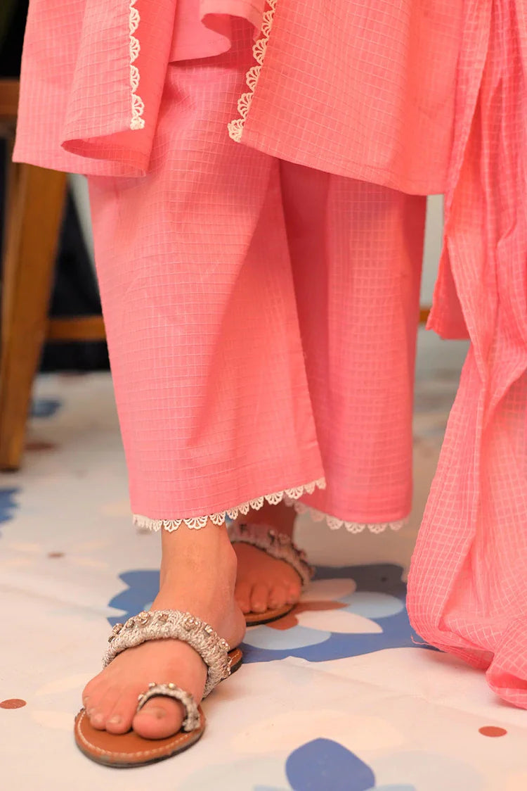 Picture of KAD-02880| Pink | Casual 3 Piece Suit | Cotton Self Dobby - Available at Raja Sahib