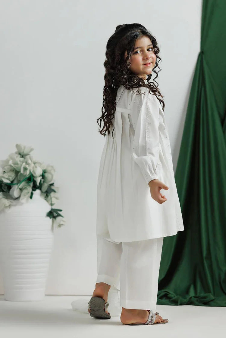 Picture of KAD-03112 | White & Silver | Casual 3 Piece Suit | Cotton Plain - Available at Raja Sahib
