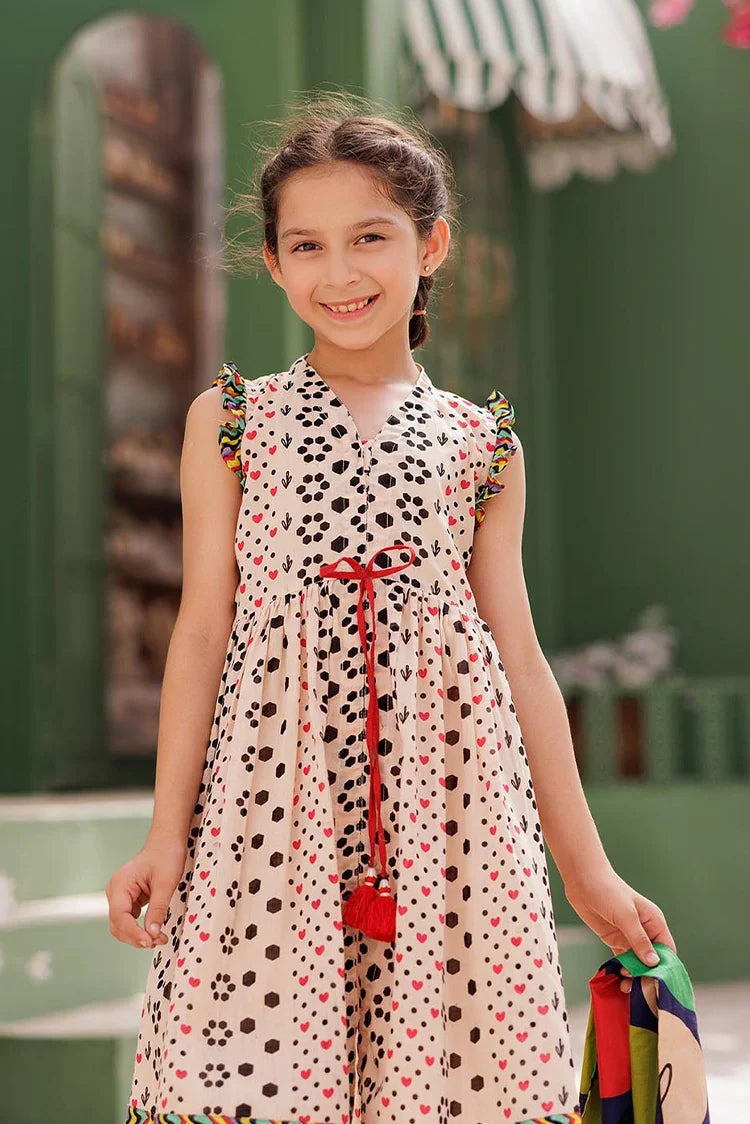 Picture of KAD-03132 | Peach & Multicolor | Casual 3 Piece Suit | Cotton Lawn Printed - Available at Raja Sahib