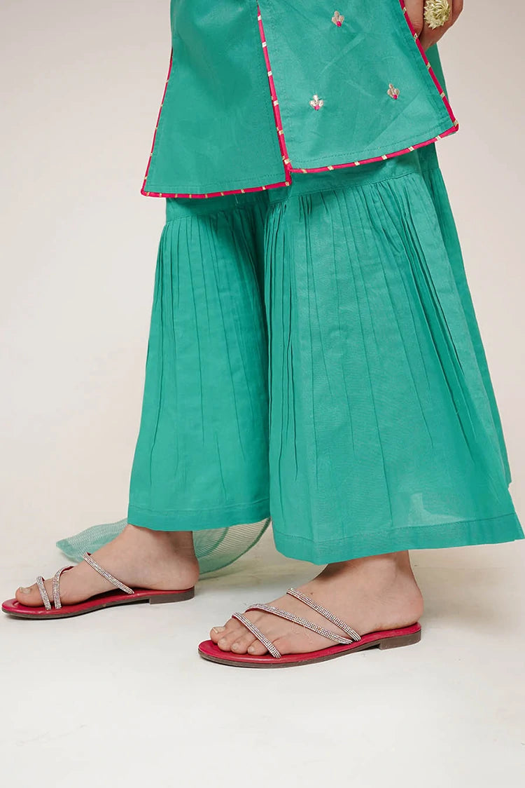 Picture of Senorita - Kids Casual Dress - Casual 3 Piece Suit - Cotton Plain Embroidery - KAD-03422 - Available at Raja Sahib
