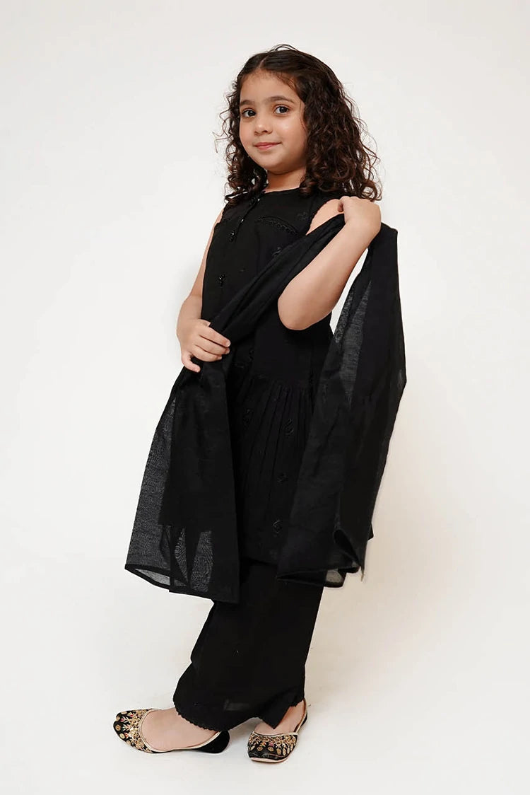 Picture of Senorita - Kids Casual Dress - Black - Casual 3 Piece Suit - KAD-03427 - Available at Raja Sahib