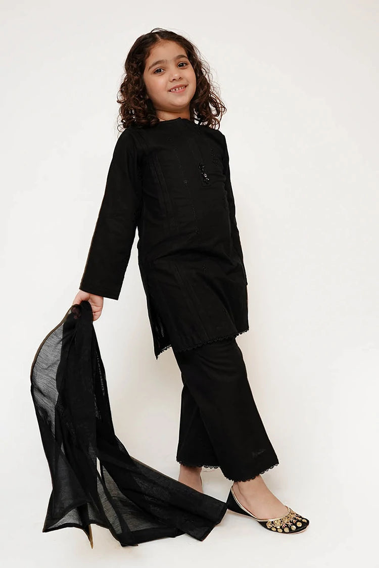Picture of Senorita - Kids Casual Dress - Black - Casual 3 Piece Suit - KAD-03428 - Available at Raja Sahib