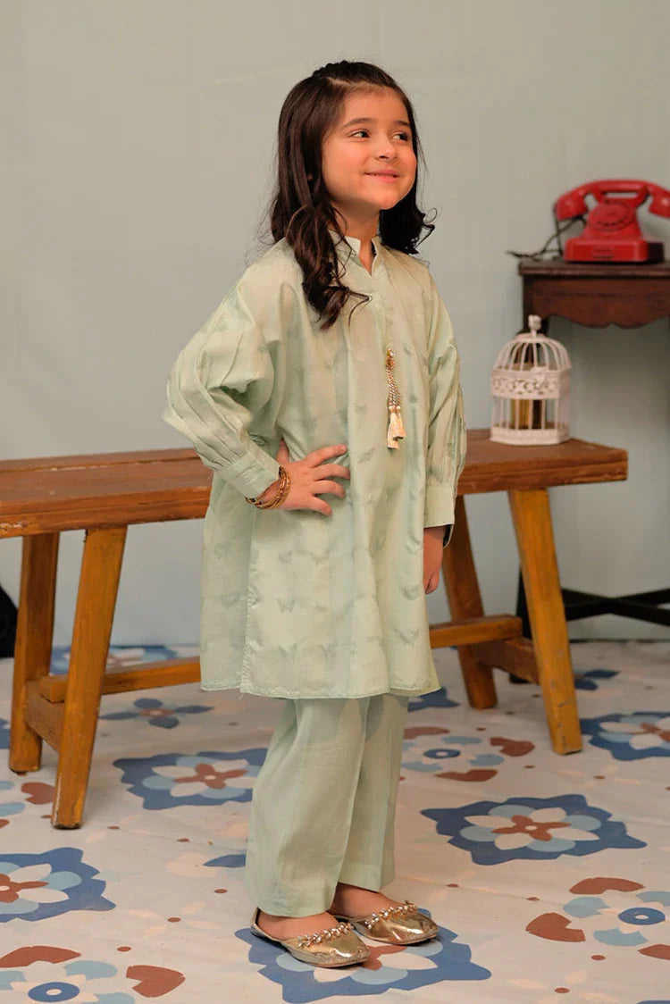 Picture of KBC-02840 | Sea Green | Casual Plus 3 Piece Suit | Viscose Jacquard - Available at Raja Sahib