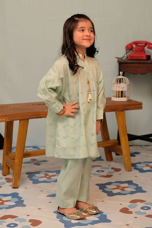 Picture of KBC-02840 | Sea Green | Casual Plus 3 Piece Suit | Viscose Jacquard - Available at Raja Sahib