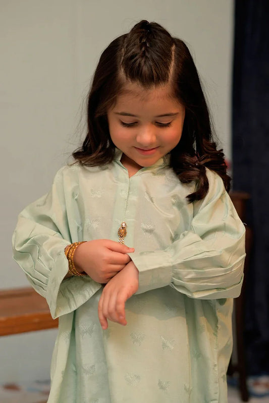 Picture of KBC-02840 | Sea Green | Casual Plus 3 Piece Suit | Viscose Jacquard - Available at Raja Sahib