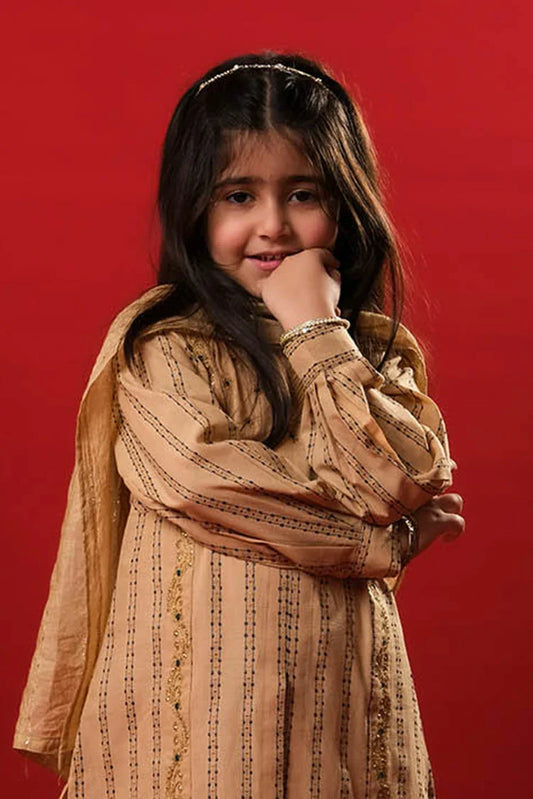 Picture of Senorita - Ferozi & Multicolor - Casual 3 Plus Piece Suit - Cotton Dobby - KBD-03361 - Available at Raja Sahib