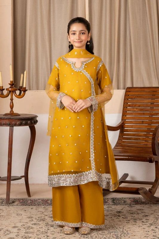 Khayat - Mustard Angrakha - 3 Piece