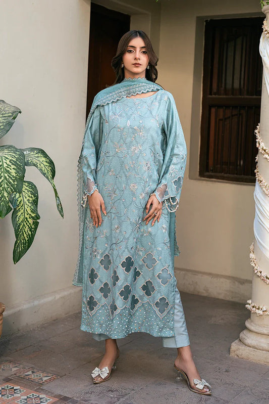 Picture of Kaanthaa - Unstitched Embroidered Suit - 3 Piece - Barkha - Available at Raja Sahib