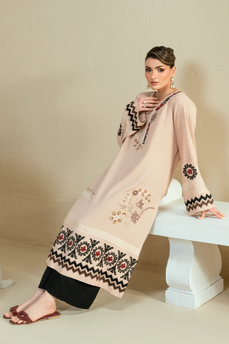 Picture of Kaanthaa - Crosshatch Cotton Viscose Stitched - 2 Piece - Kep-01 - Beige - Available at Raja Sahib