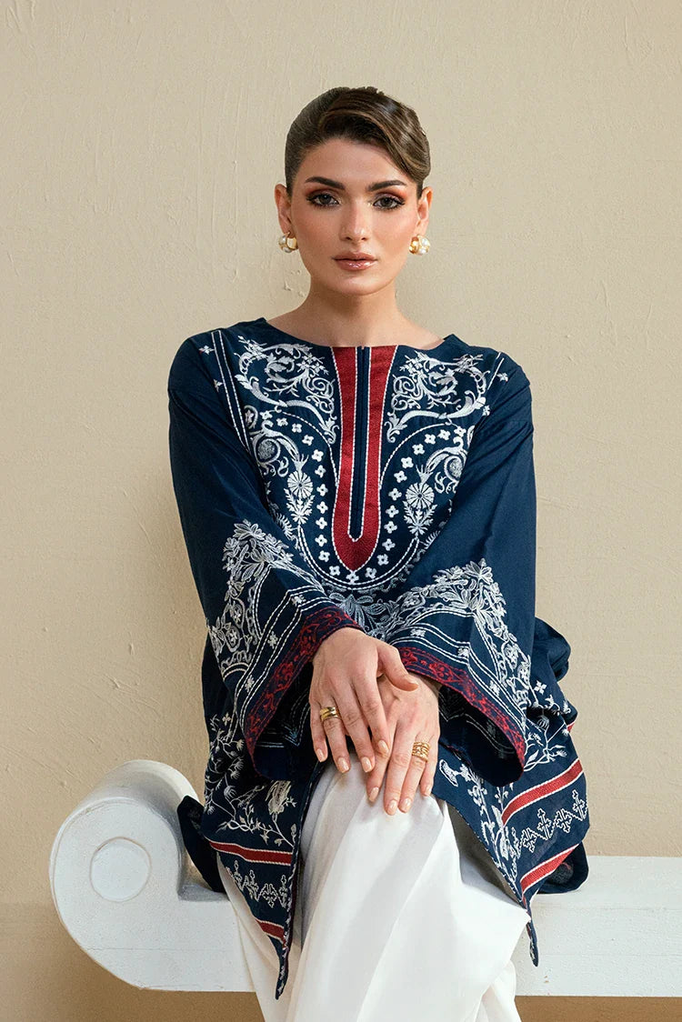 Picture of Kaanthaa - Cambric Stitched - 2 Piece - Kep-02 - Navy - Available at Raja Sahib