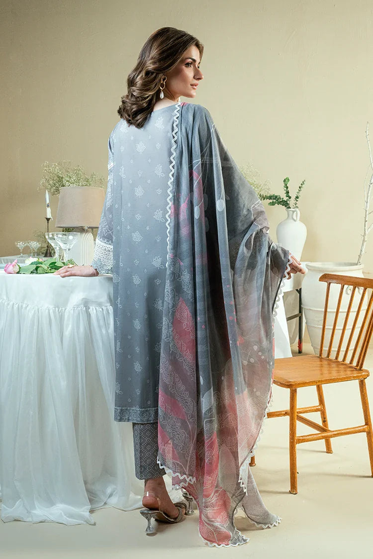 Picture of Kaanthaa - Kunep - Lawn Unstitched - 3 Piece - 004 - Gray - Available at Raja Sahib