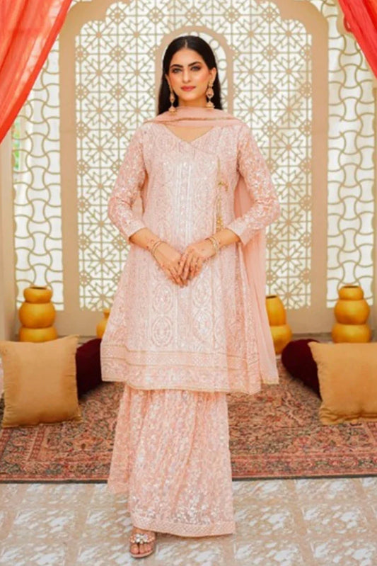 Picture of Alsiyaab - Shaadiyaan - Janaan - Peach - Available at Raja Sahib