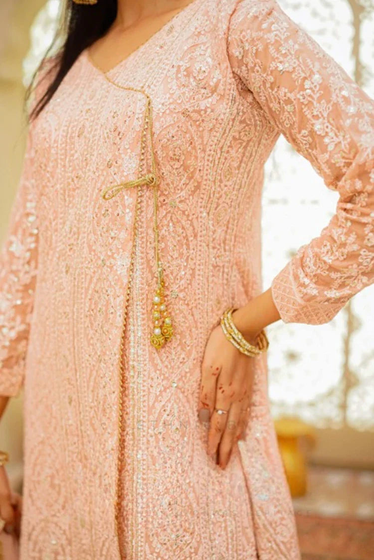 Picture of Alsiyaab - Shaadiyaan - Janaan - Peach - Available at Raja Sahib