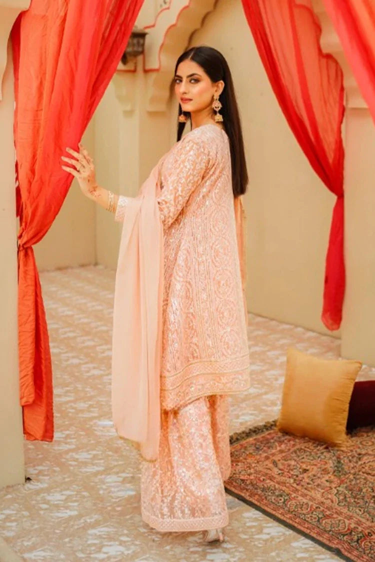 Picture of Alsiyaab - Shaadiyaan - Janaan - Peach - Available at Raja Sahib