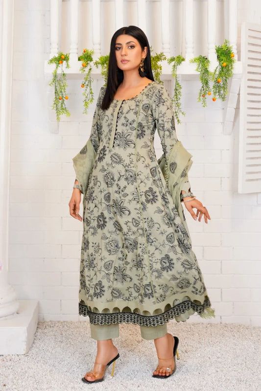 Picture of Threads & Weaves - 3 Pc Embroidered Lawn Suit - L23102 - Available at Raja Sahib