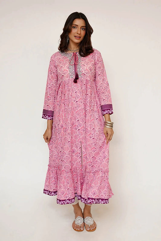 Picture of Senorita - Women Eid Dress - Casual Maxi - Cotton Lawn Printed - LAA-03486 - Available at Raja Sahib