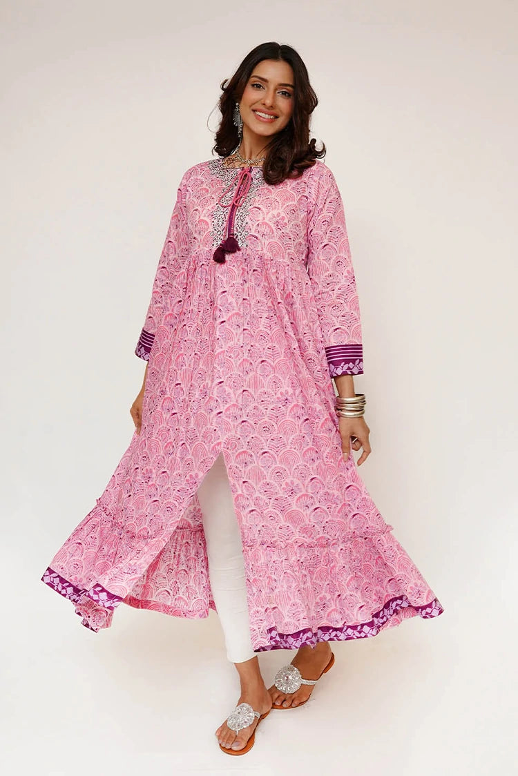 Picture of Senorita - Women Eid Dress - Casual Maxi - Cotton Lawn Printed - LAA-03486 - Available at Raja Sahib