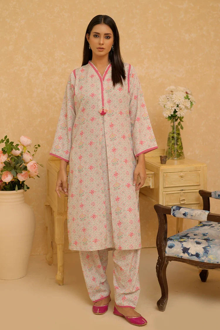 Picture of LAC-02937 | Light Green & Multicolor | Casual 2 Piece Suit | Polyester Lawn Printed - Available at Raja Sahib