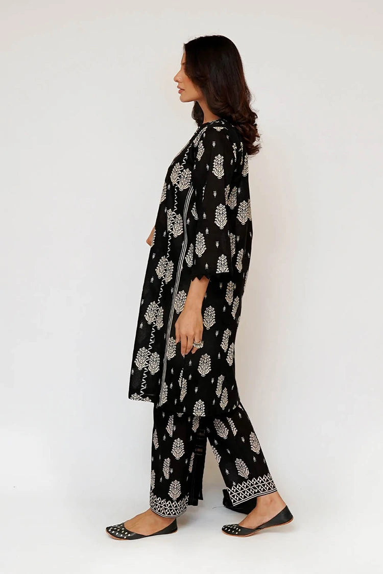 Picture of Senorita - Women Eid Dress - Black & Fawn - Casual 3 Piece Suit - LAD-03465 - Available at Raja Sahib