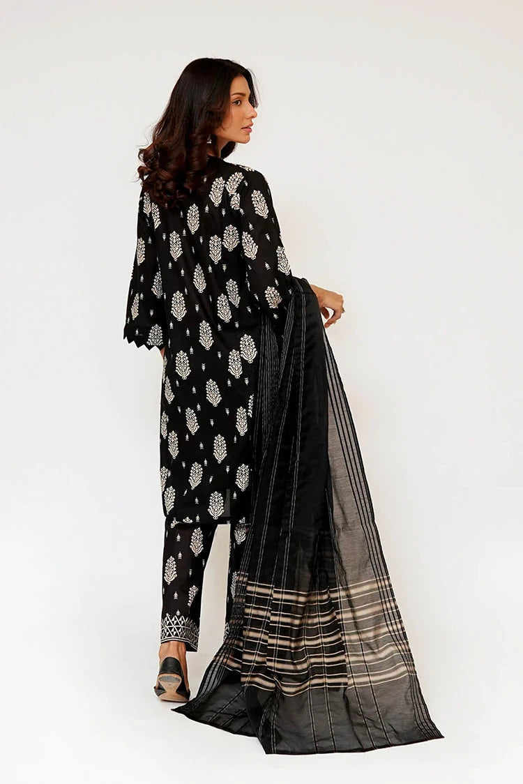 Picture of Senorita - Women Eid Dress - Black & Fawn - Casual 3 Piece Suit - LAD-03465 - Available at Raja Sahib