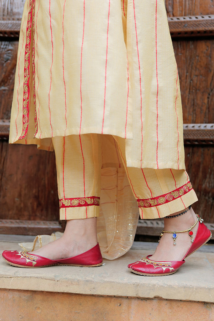 Picture of Senorita - LBD-02587 | Fawn & Multicolor | Casual plus 3 Piece Suit | Cotton Jacquard Dobby - Available at Raja Sahib