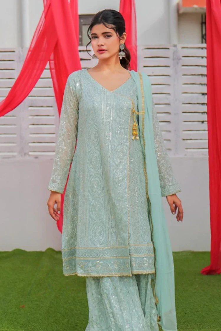 Picture of Alsiyaab - Shaadiyaan - Janaan - Pastel Blue - Available at Raja Sahib