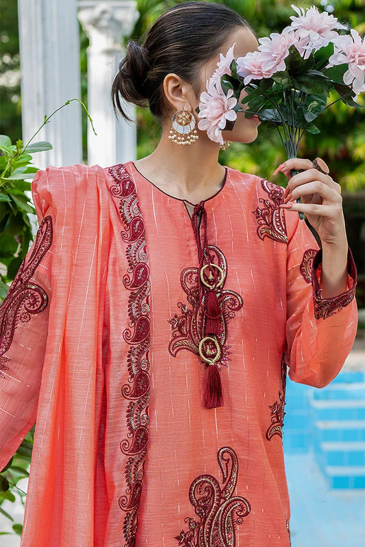 Tasneem Shamim - Hand Embellished Metallique Organza - Petal