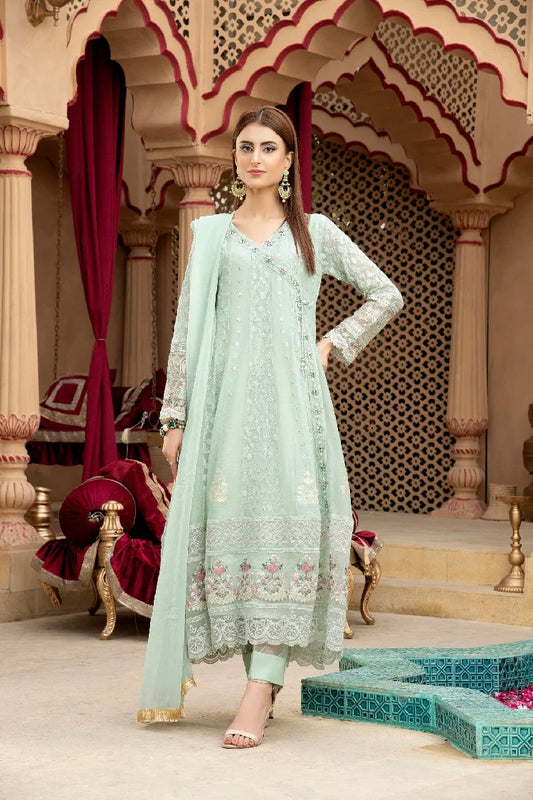 Picture of Manahils - Angrakha-B-008-Aqua - Available at Raja Sahib