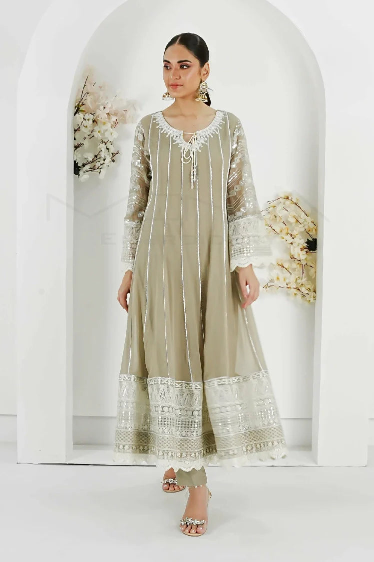 Picture of Manahils - Kurti 121-Crimson Glow- Light Brown - Available at Raja Sahib