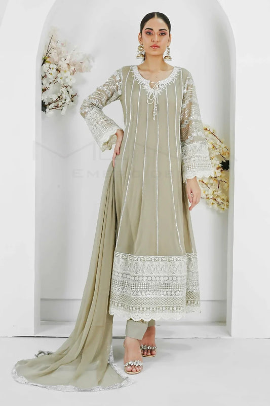 Picture of Manahils - Kurti 121-Crimson Glow- Light Brown - Available at Raja Sahib