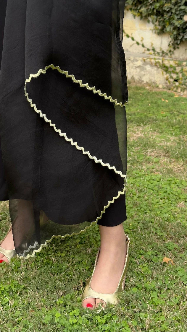 Picture of Manahils - Black Embellished Swarovski - Available at Raja Sahib