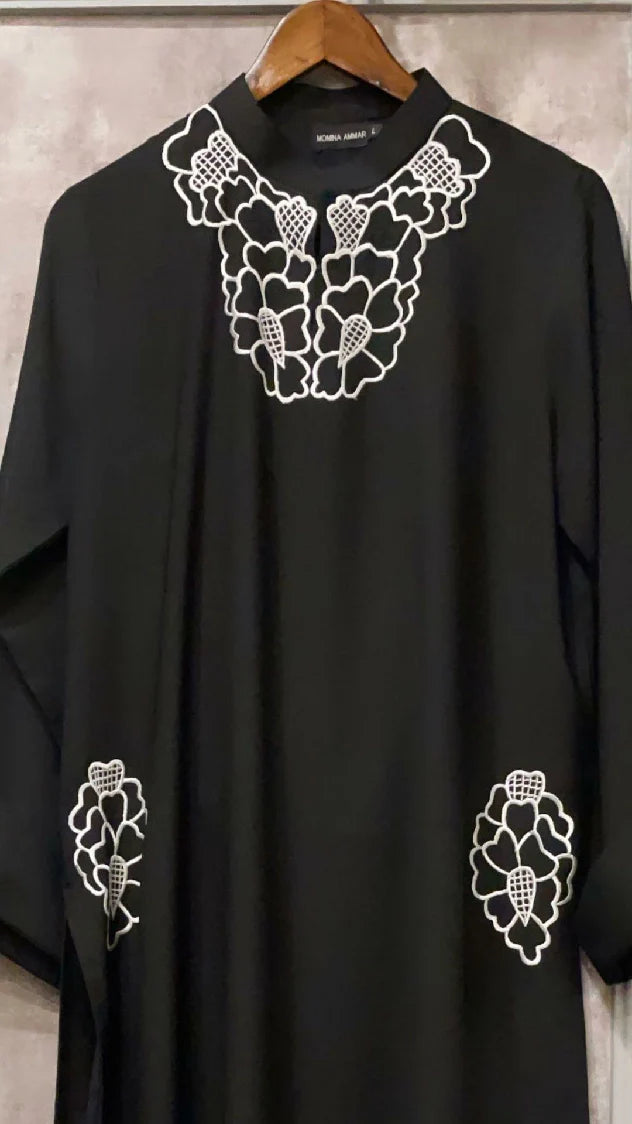 Picture of Manahils - Black Embroidered Two Pc - Available at Raja Sahib