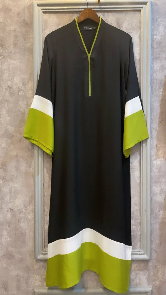 Picture of Manahils - Black With Neon Shirt - Available at Raja Sahib